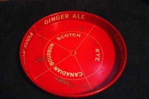 Vintage Metal Bar Tray