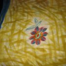 Yellow Sari with Floral Design