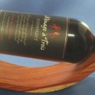 Wood Curved Hand-Crafted Wine Bottle Holder From Belize