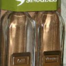 Sinoglass Oil & Vinegar Set Cruets Cubi Glass Bottles New