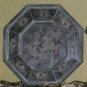 Framed Mirrored Glass Wall Hanging Octagonal Antiqued Reflective Floral Vines