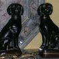 Black Labrador Retriever Book Ends Statuary Figurines Cast Resin Set 2 New