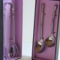 Hotel Elegance Sugar Jam Spoons Tongs 3pc Set Stainless Steel Decorative Handle