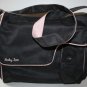 Baby Sac Diaper Shoulder Bag Cross Body Flap Nursery Black Pink Microfiber New