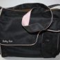 Baby Sac Diaper Shoulder Bag Cross Body Flap Nursery Black Pink Microfiber New