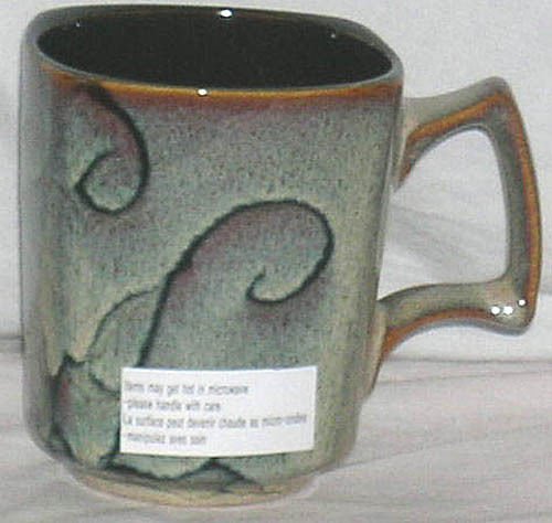 Roscher Mug Olivia Hand Painted Brown Floral Square Stoneware ... Roscher Mug Olivia Hand Painted Brown Floral Square Stoneware ...