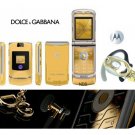 Dolce & Gabbana "Limited Gold Edition" - V3I Mobile Cellular Phone + H700 Gold Bluetooth