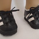 Black SOCCER shoes- new- fits American Girl dolls