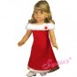 AMERICAN GIRL doll clothes-  Red fur CHRISTMAS dress-- NEW!