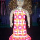 Beach dress in Hot Pink and Orage - American Girl