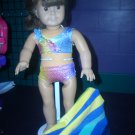 Multi Colored Bikini and Beach Towel - 18" Doll Clothes