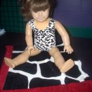 Black/White Cheetah swimsuit and matching Beach towel - 18" Doll Clothes