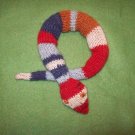 Hand Knit Snake Toy - Small - Denim Stripe