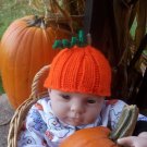 Newborn, Reborn, American Girl size Pumpkin Hat, Halloween, Autumn - Free USA Shipping!