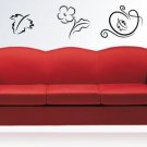 Vinyl Wall Art leaves 30x7