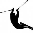 Vinyl Wall Art Skier 23x29