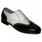 Aris Allen Black & White Spat Style Wingtip Dance Shoe size 7.5