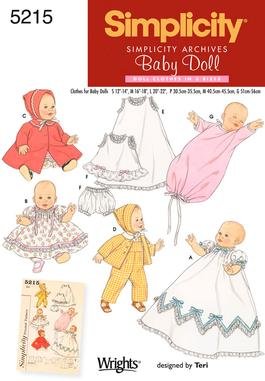 Simplicity 5215 Doll Clothes