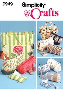 9949Simplicity Tote Bag, Purse, Cosmetic Bags and Tissue Case