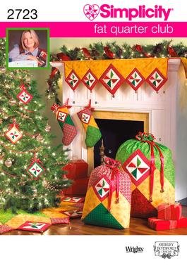 Simplicity 2723 Christmas stocking, ornaments, tree skirt