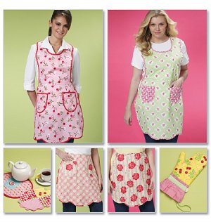 McCalls 6092 Aprons, Mitt and Trivets