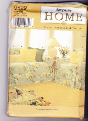 Siimplicity 9529 Classic Slipcovers and Pillows