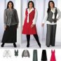Simplicity 2566 Khaliah Ali pants skirt, blouse with tie & jumper  20w-28w