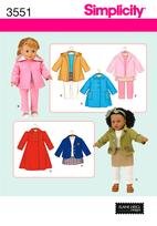 Simplicity 3551 18" Doll Clothes