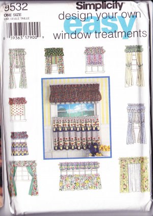 Simplicity 9532 Easy Design Your Own Window Treatments