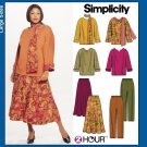 Simplicity 9839 2 hour Women's tops, pants, skirt and scarf 18W-24W