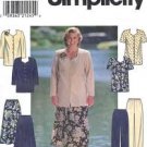 Simplicity 8001 Womens Tunic, Skirt, Pants 18W-24W