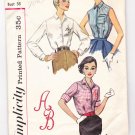 Simplicity 2195 BLOUSES 16 vintage 50's