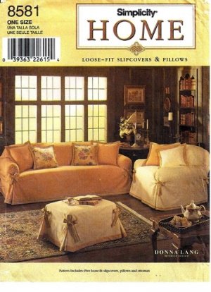 Simplicity 8581 Loose-Fit Slipcovers & Pillows