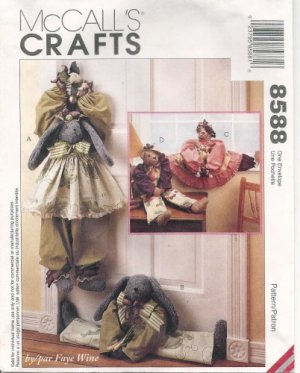 McCalls 8588 30" BEAR and BUNNY DRAFTBUSTERS