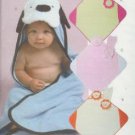 McCalls 4700 Infant hooded towel with pig, lion, flower & dog