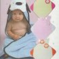 McCalls 4700 Infant hooded towel with pig, lion, flower & dog