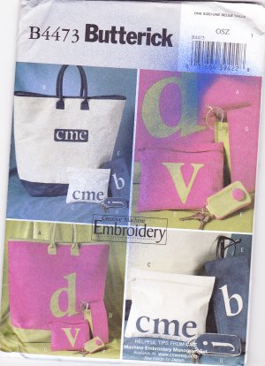 Butterick 4473 Monogrammed Accessories