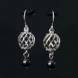 Uncaged Hematite Earrings