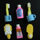 kawaii eraser/pencil rubber/bath room set/girl doll house miniature toy