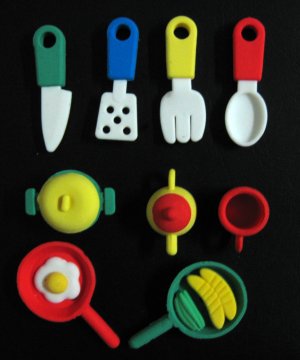 kawaii eraser pencil rubber kitchen tool set 9pcs