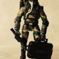 1:18 Word War two toy soldier army man pilot with rifle mask case