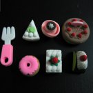 kawaii eraser/pencil rubber/cake party set/girl mini toy