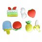 kawaii 7pcs food set eraser