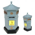 Gray British Post box Money Bank / Souvenir/piggy coin
