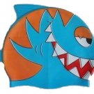 Blue Shark Kid Swimming cap/Bath silicon cap