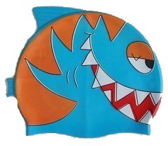 Blue Shark Kid Swimming cap/Bath silicon cap