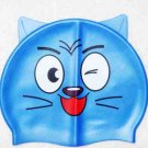 kid swimming pool CAT silicon bath cap/swimming cap