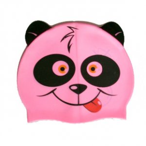 Red PANDA kid SWIMMING CAP/silicon bath cap