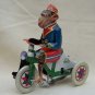 teenager collectible TIN WIN UP toy Monkey Ridding bicycle