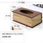 Wooden Stack BOOK wood tissue box holder souvenir/gift